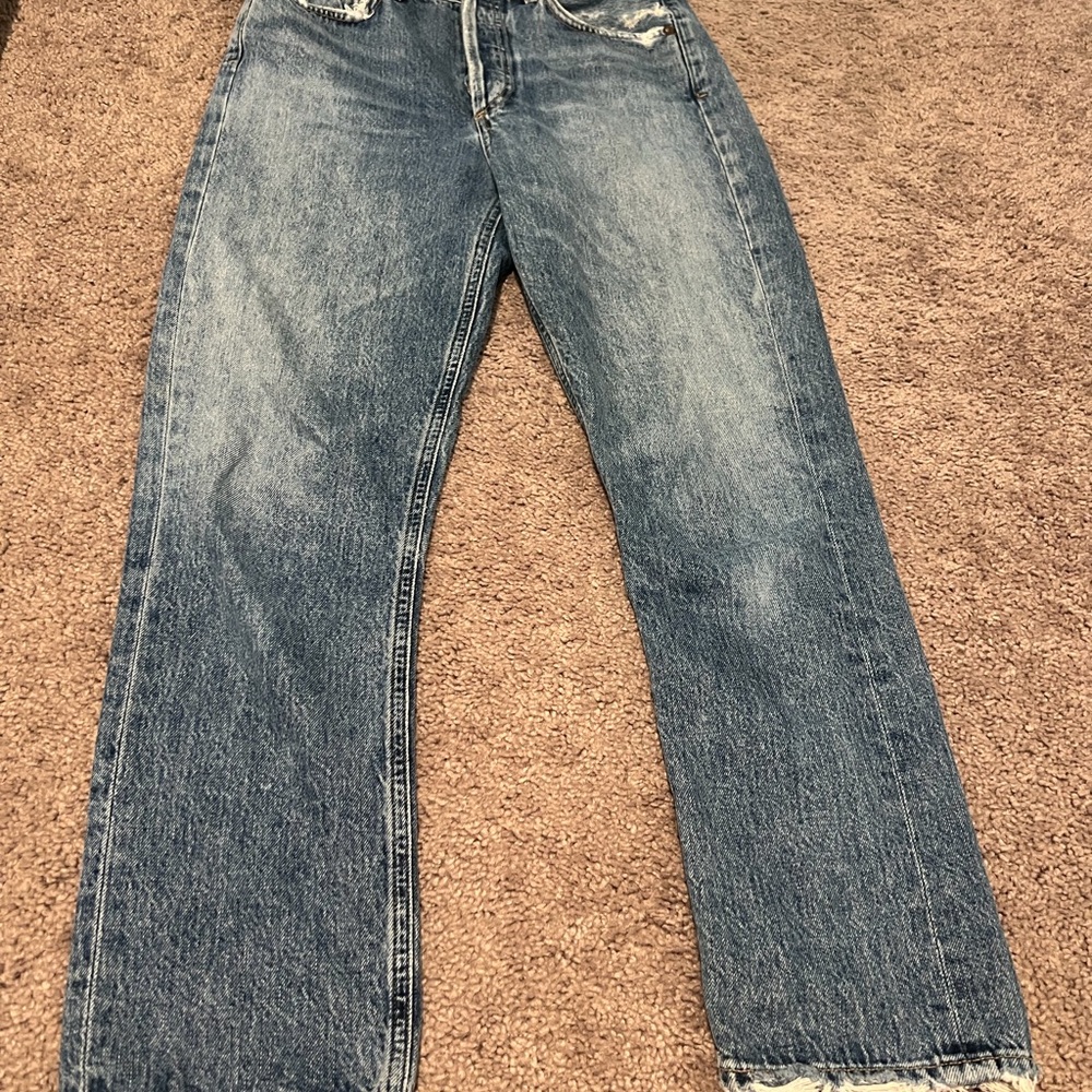 AGOLDE Riley High Rise Straight Crop Jeans - Picture 3 of 16